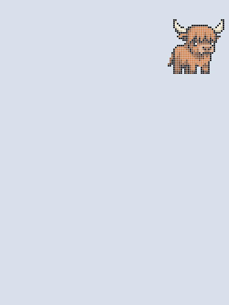 Pixeled highland cow (red) by Brain Fart Buffet