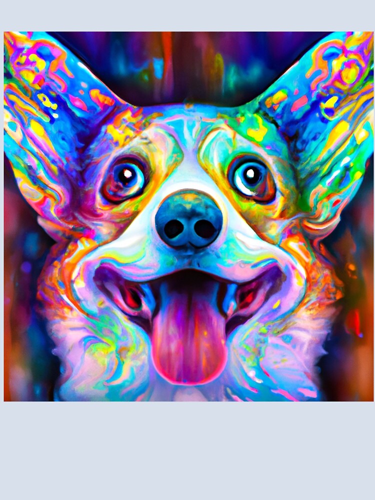 Tribal Corgi Dog Art 1 by DiatomDesigns
