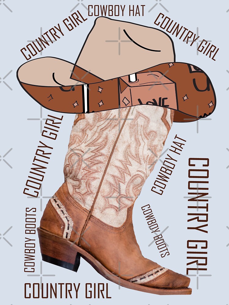 Cowboy Boots and Hat – Country Girl Western Style by ArtsyExplorer