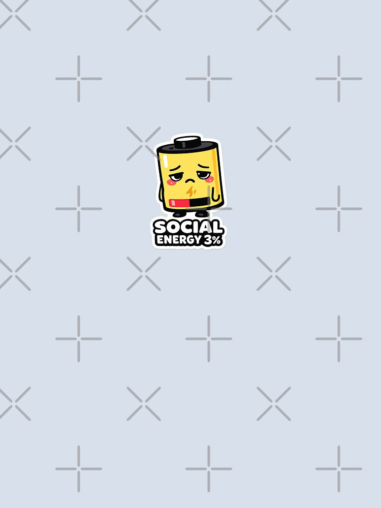 Social Energy 3% Cute Battery Sticker by Great world