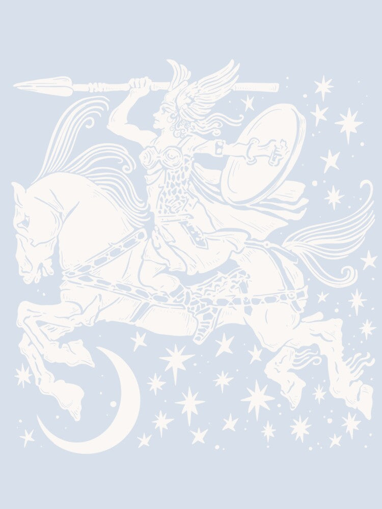 Warrior Goddess - Mythology Engraving by Arcane Orchid