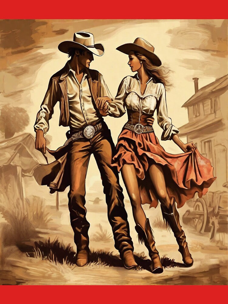 "Country Dances: Cowboy and Cowgirl's Rhythm" by Artisticanvas
