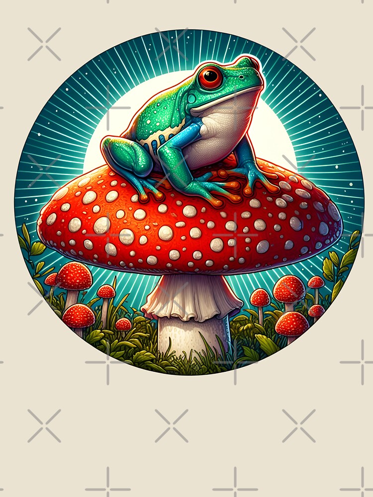 frog on the poisined mushroom by DuskTillDown