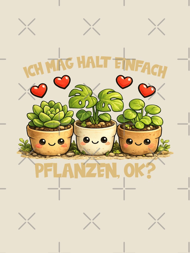 Plant Comic Motif With Heart And Funny Saying by sbachstroem
