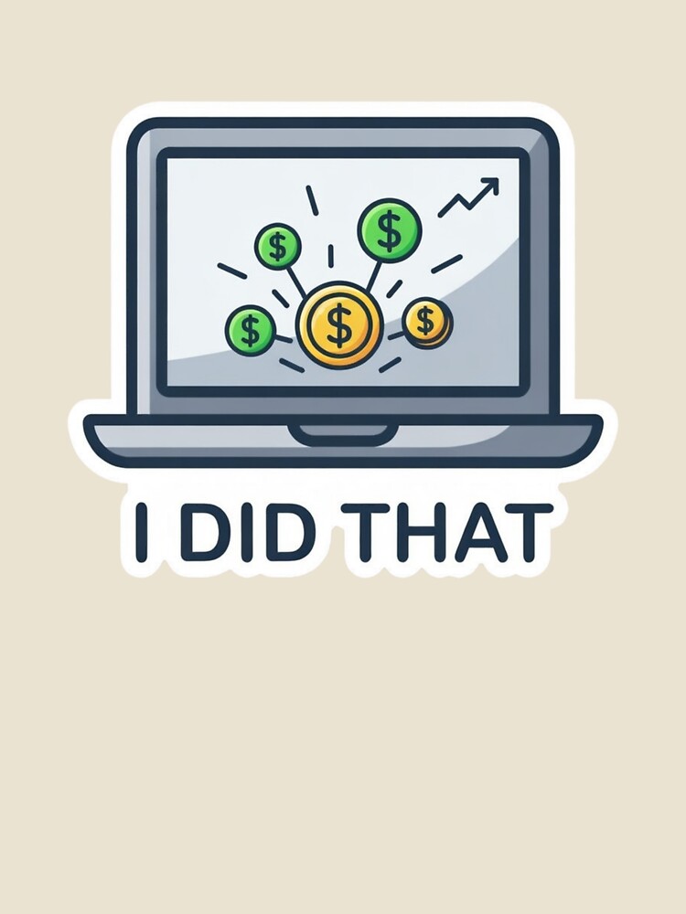 I Did That Remote Work Success Sticker – Online Business Achievement Digital Nomad Design by ZYNORAworld