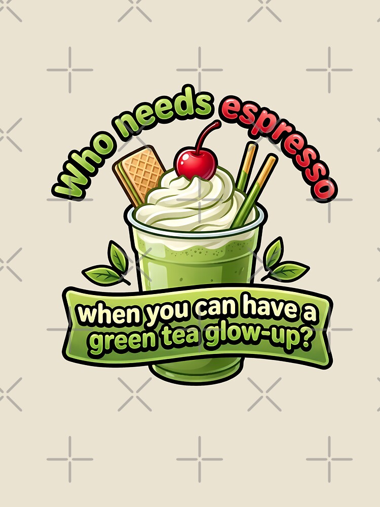Matcha Milkshake Green Tea Glow Up Espresso Alternative by BobaBunny76