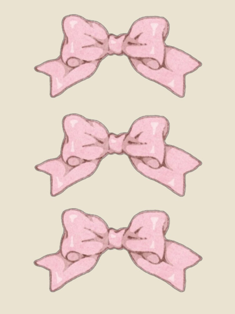 Coquette pink ribbon bow by Pixiedrop