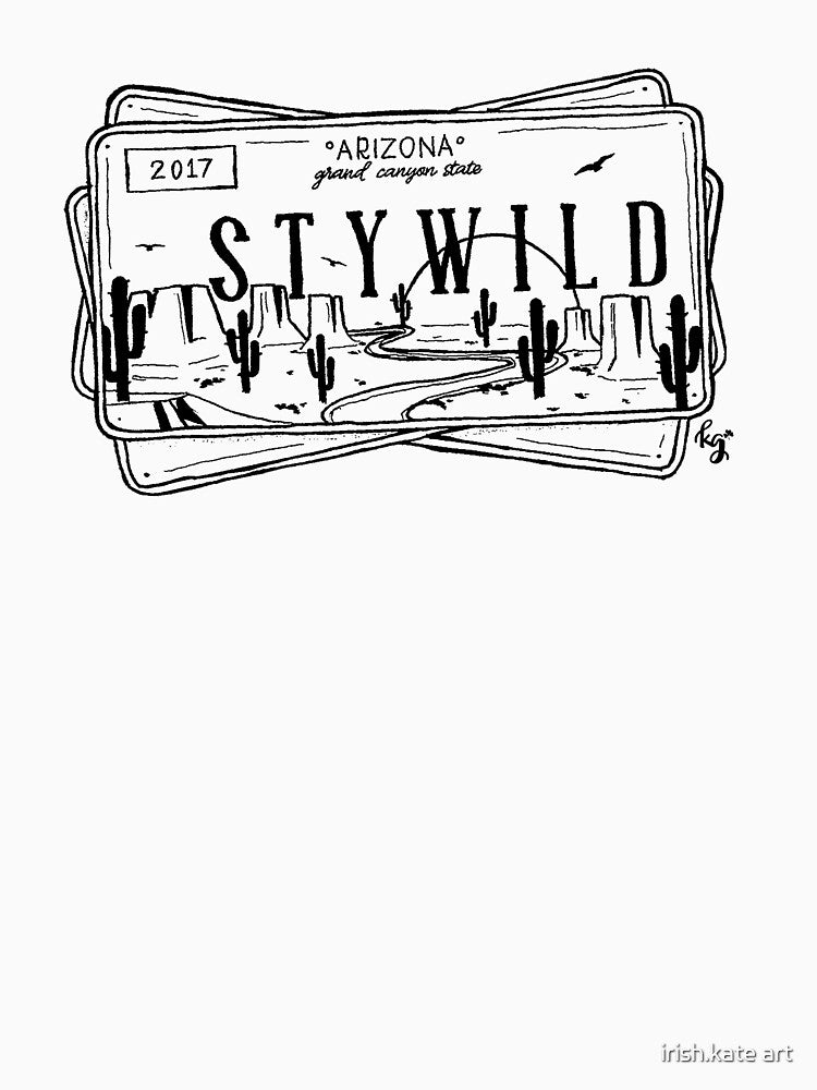 Arizona STY WILD License Plate by irish.kate art