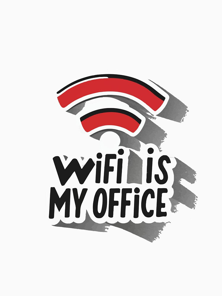 Wireless Office - Comic Style WiFi Signal Design by NiftyWrx