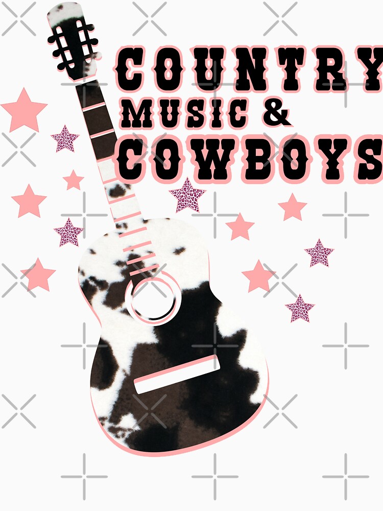 Country Music & Cowboys With Stars and Guitar by handsoftime2020