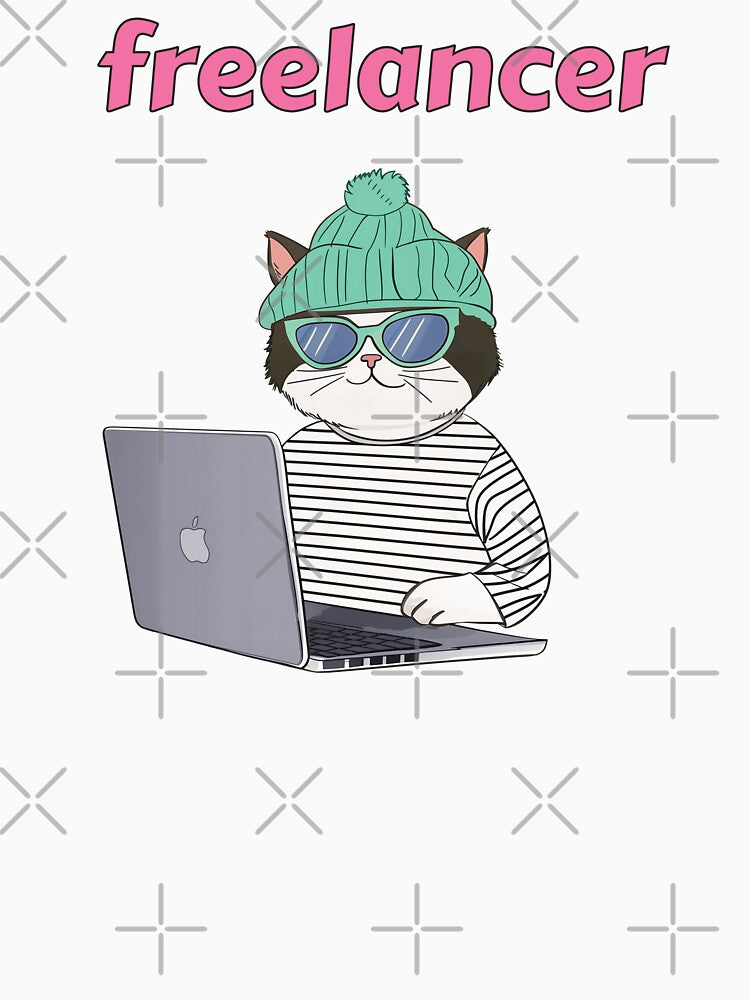 Freelancer Cat – Cool, Creative, and Always Hustling by livein105