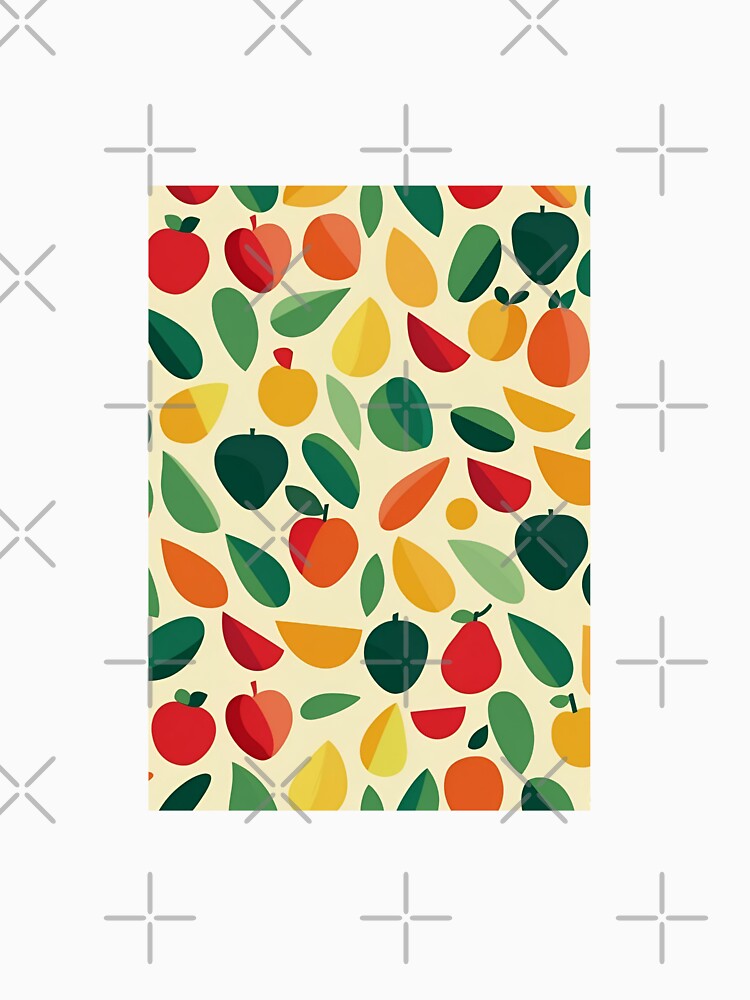 Colourful Tropical Fruit Pattern with Retro Pop Style by Monascreativeempire