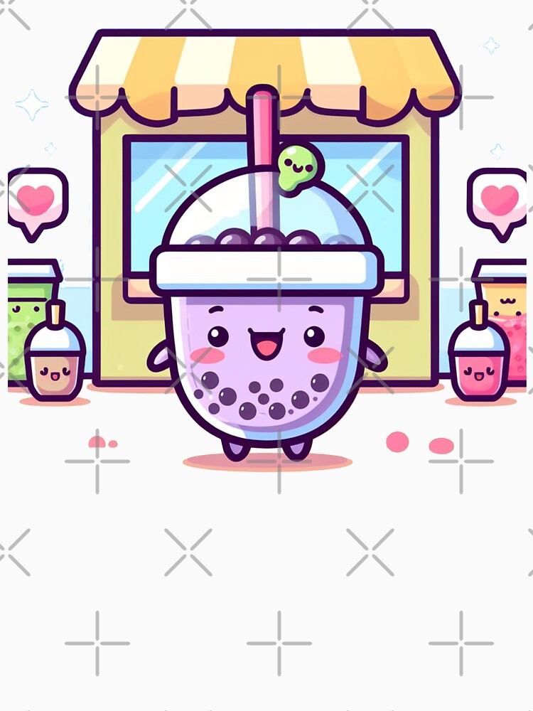 Purple bubble tea boba shop for stickers and more by SaraDatCool