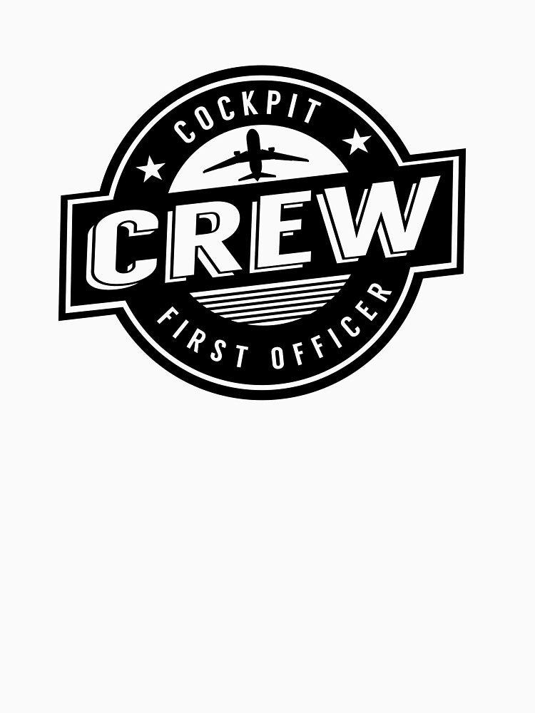 Badge Flight Crew Cockpit Pilot First Officer by Shirt-Expert