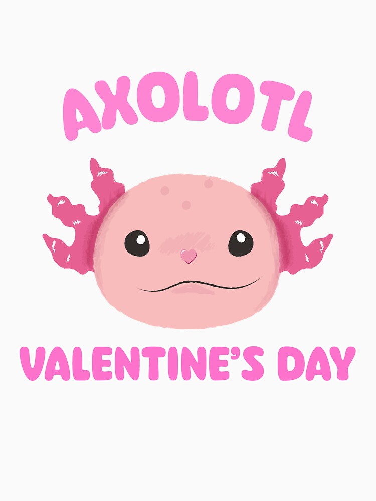 Axolotl Valentine's Day - Adorable Axolotl Valentine's Celebration by Fede Prints
