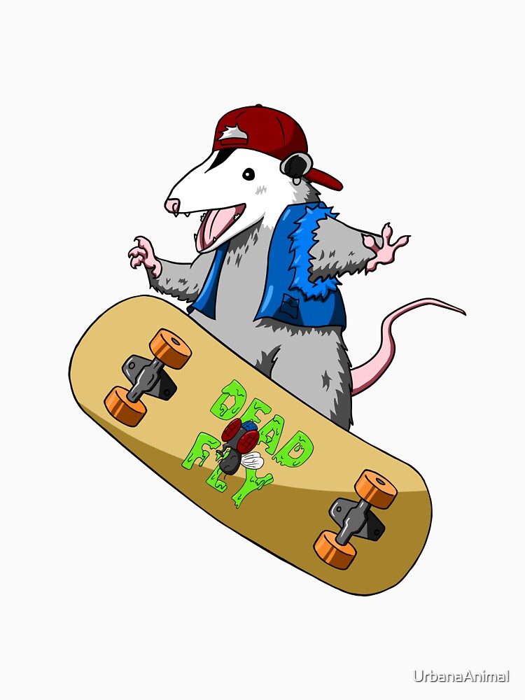 Radical Oppossum on Skateboard by UrbanaAnimal