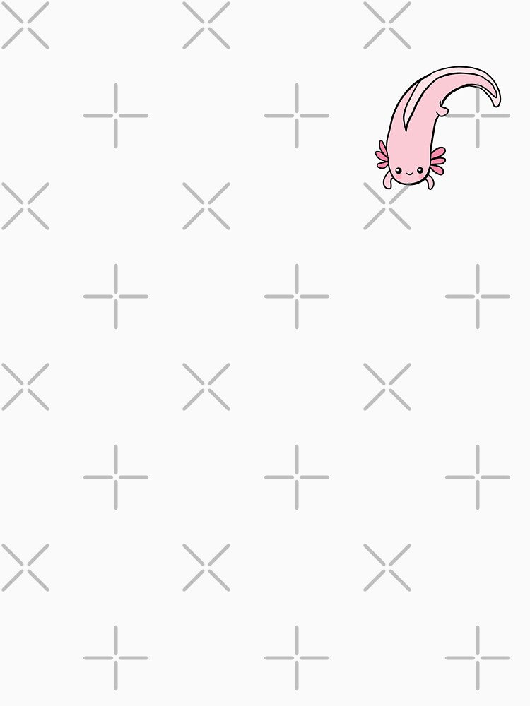 Adorable pink axolotl illustration by Yarafantasyart