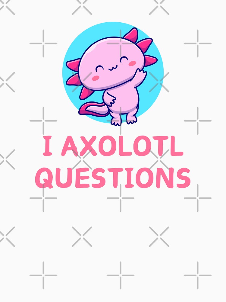 Cute Pink and Blue Axolotl Pattern by SkyTastic
