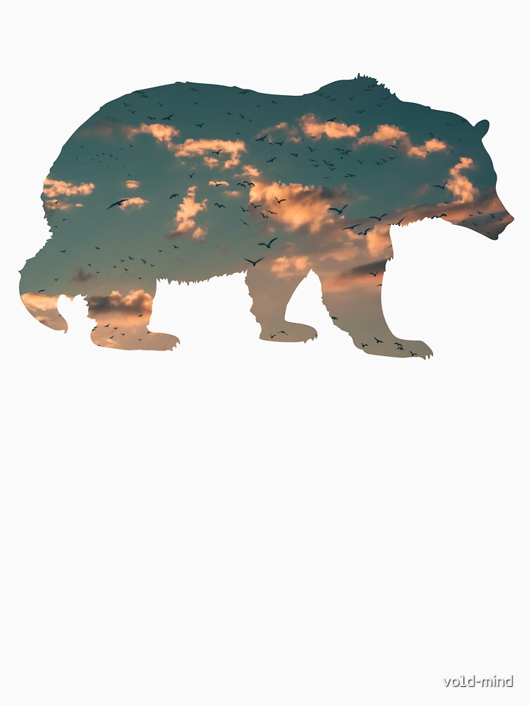 Bear with Birds and Fluffy Clouds - Double Exposure by vo1d-mind
