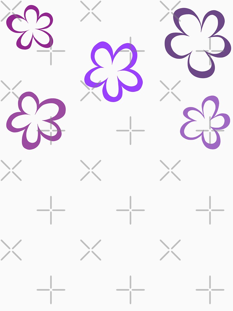 Funky Purple Retro Flowers Sticker Pack by that5280lady