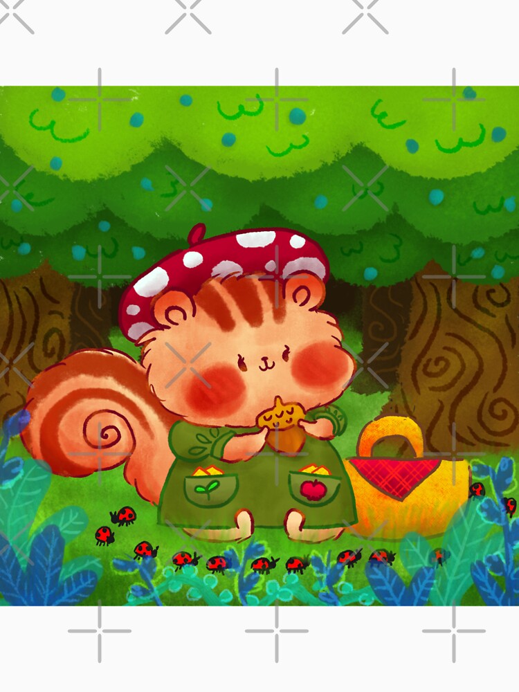Cute Chipmunk and Ladybugs by EmiBeeBuzz