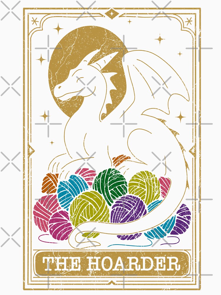 The Hoarder – Dragon of Yarn (Gold w/Color Edition) by DerpCat Sketches