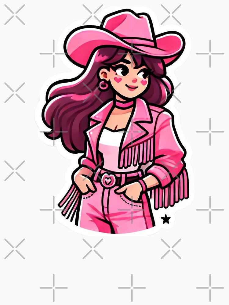 Pink Heart Cowgirl by allenavaart
