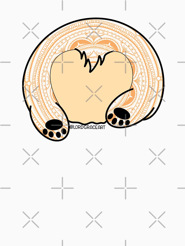 Mandala Corgi Butt- Orange and Tan by LordGraceArt