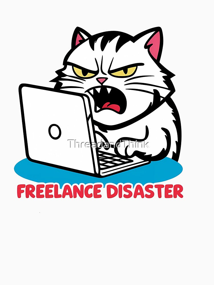 Angry Cat Freelance Struggles by ThreadandThink