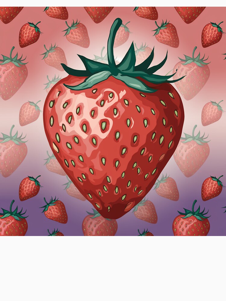 Vibrant Strawberry Pattern - Fresh Fruit Illustration by shogan712