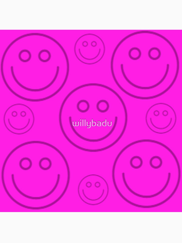 Pink Rave Smiley UV Black Llight Party by willybadu