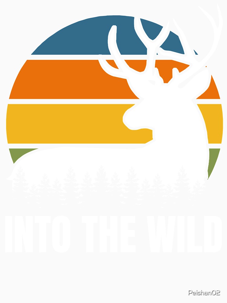 Into The Wild - Retro Vintage Sunset Deer by Peishan02