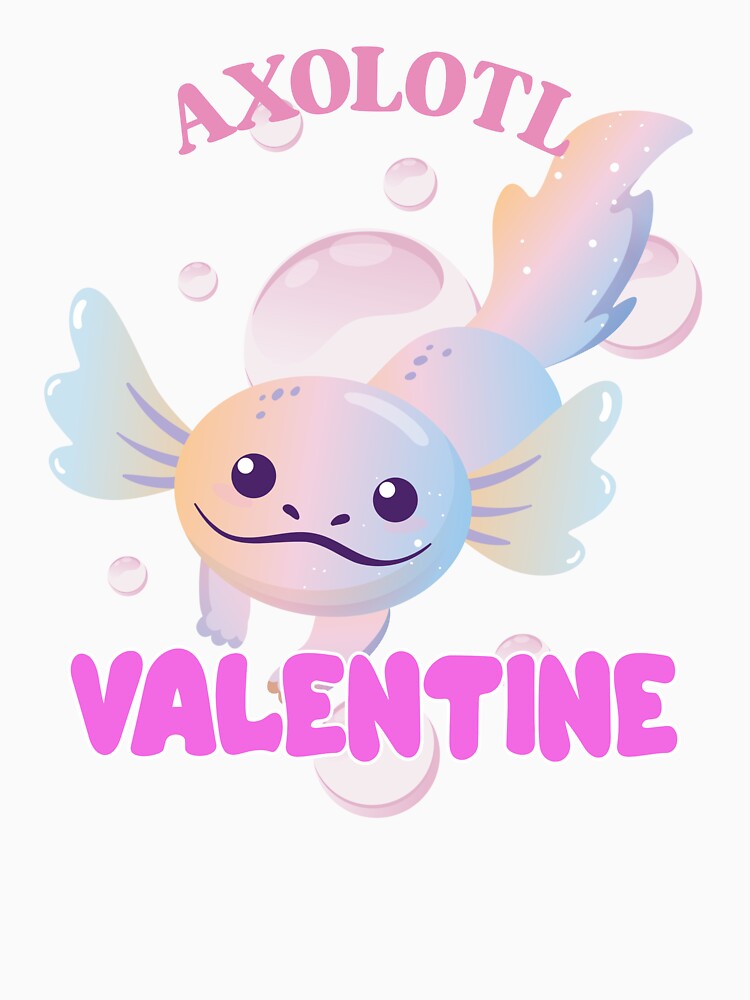 Axolotl Valentine - Sweet Axolotl Valentine by Fede Prints