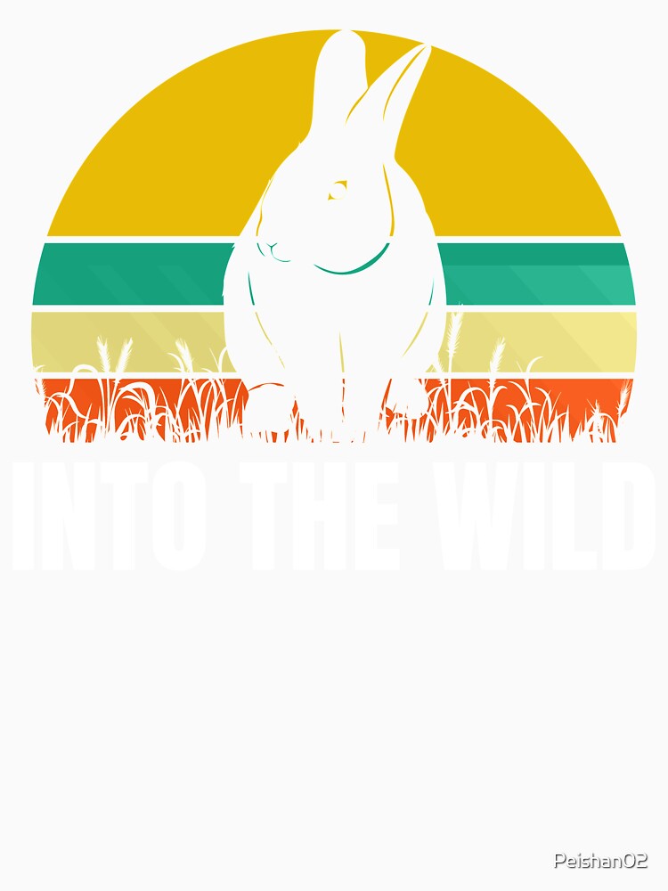 Into The Wild - Retro Vintage Sunset Rabbit by Peishan02