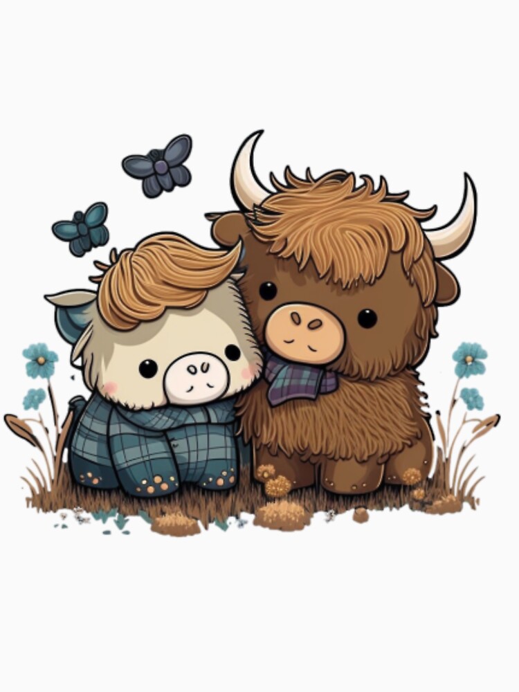 Hairy cow with her calf by Fruit Mood
