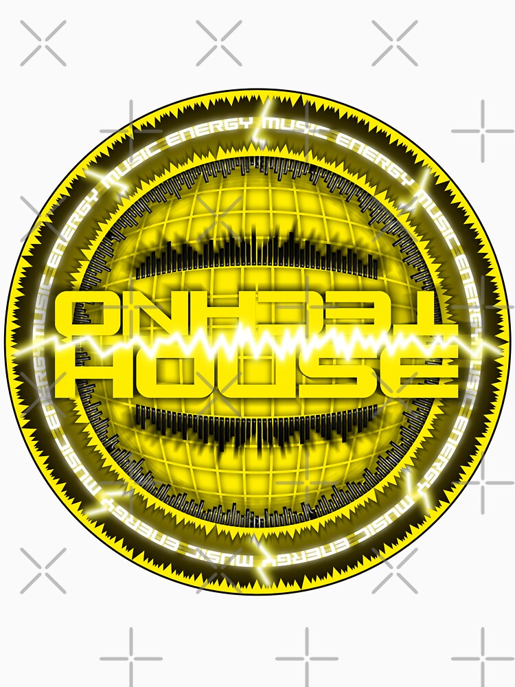 Neon Yellow Tech House Electronic Emblem by Libérica Studio