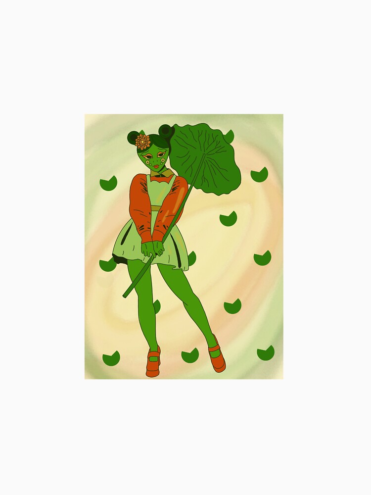 Frog Girl Angeline | Enchanted Forest Fantasy Character | Frogcore Illustration by Creature Couture