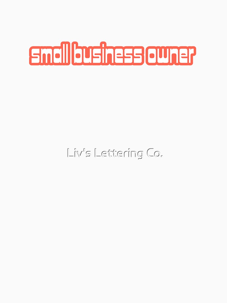 small business owner - coral by Liv's Lettering Co.