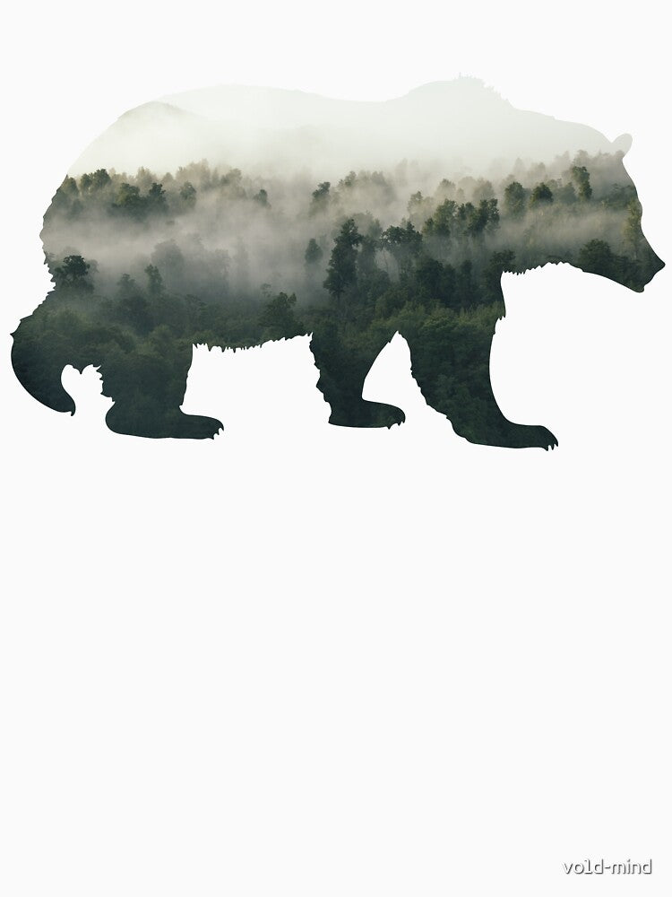 Bear with Misty Forest - Double Exposure by vo1d-mind