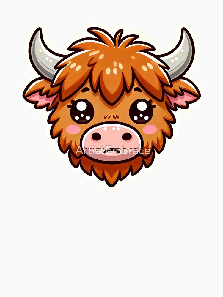 Highland Cow Head by ArtistEmbrace