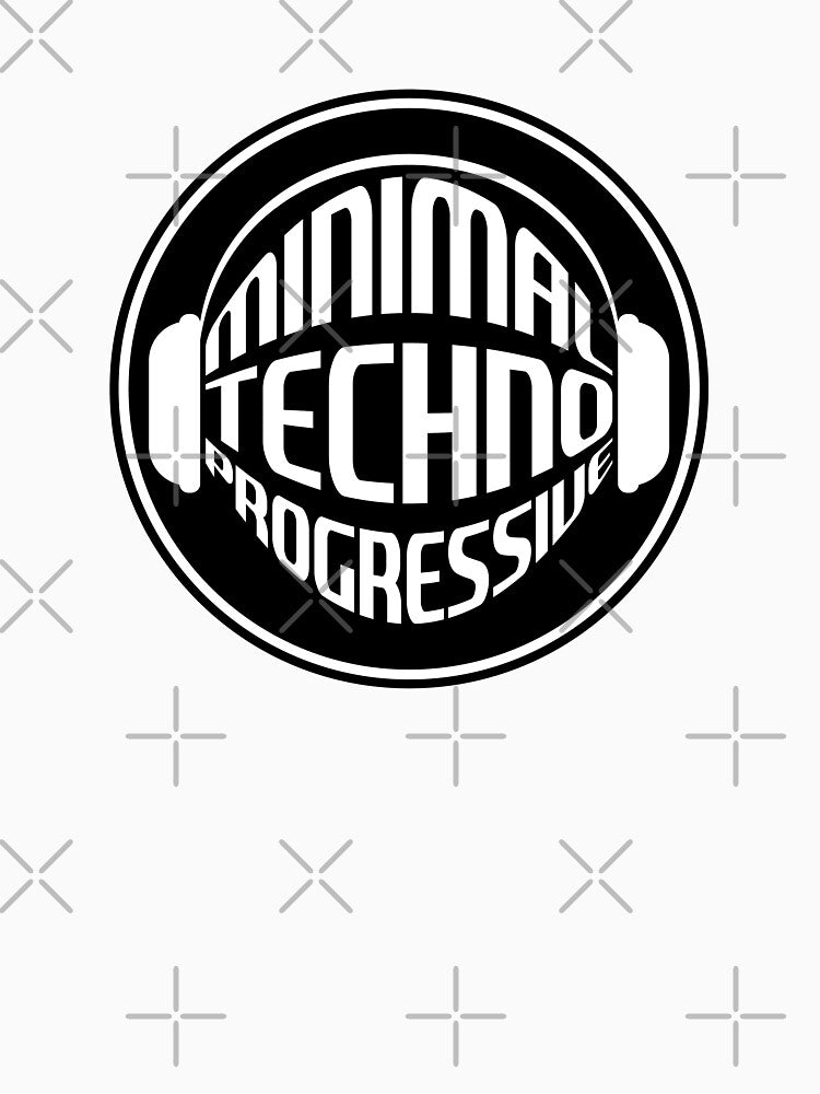 Minimal Techno Progressive DJ Headphones Logo by Libérica Studio