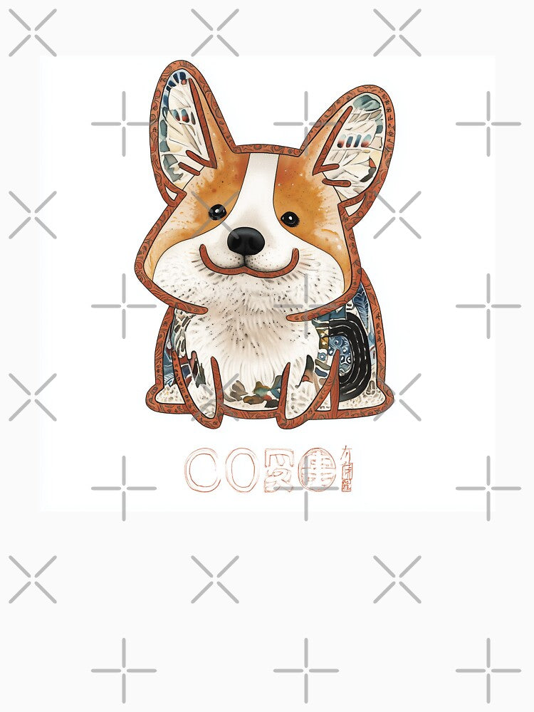 Corgi Series Star_Style A_002, dog animal funny cute T-Shirt shirt CorgiMANIA by aniMo Japan