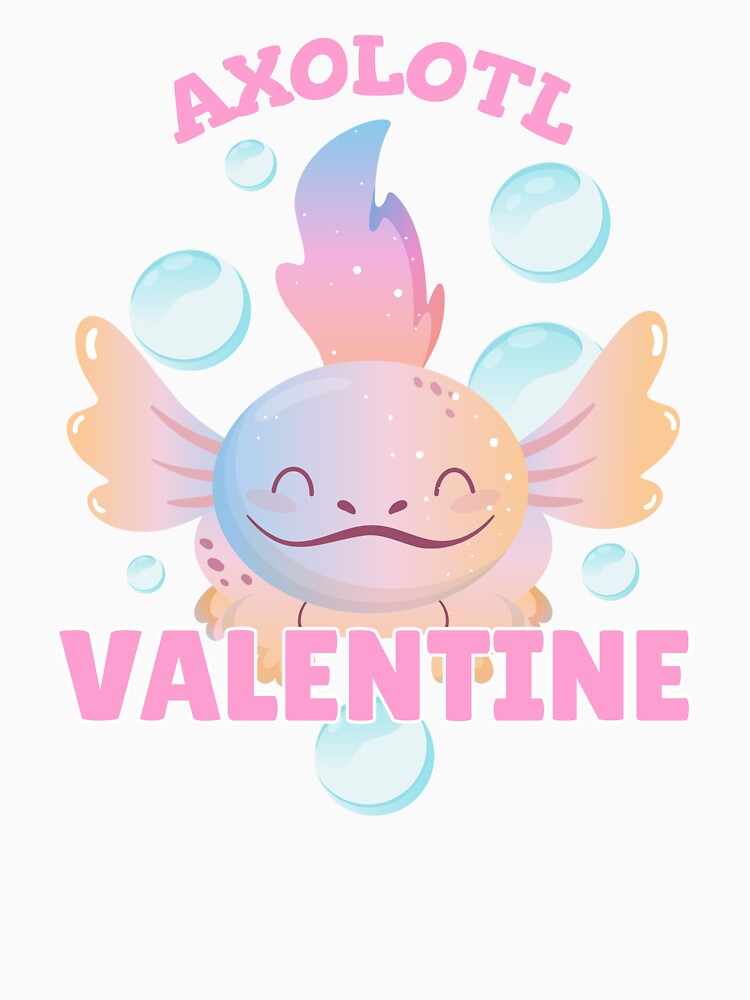 Axolotl Valentine - Enchanting Axolotl Valentine by Fede Prints