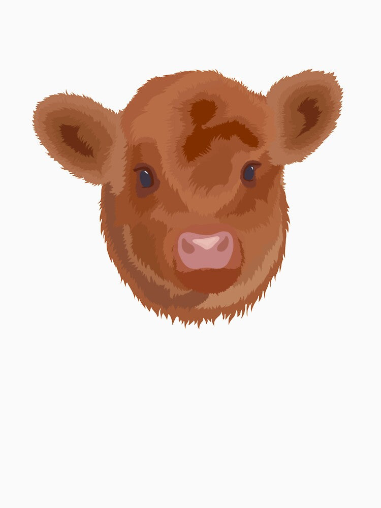 Fluffy Highland Calf Head by Sara Rediger