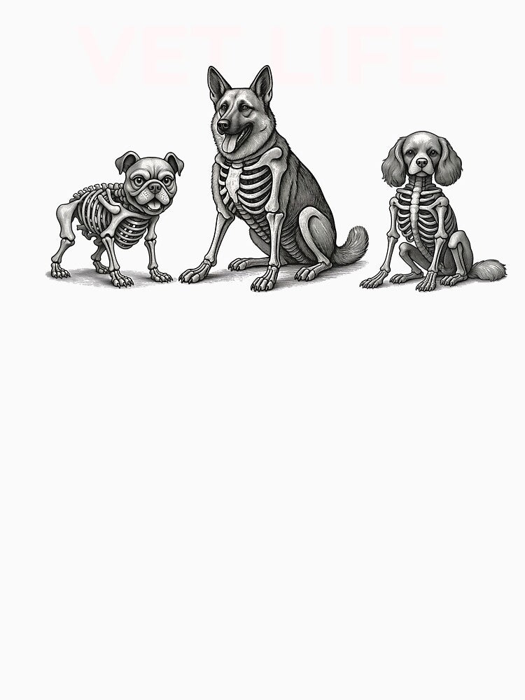 Dog Skeleton Shirt – VET LIFE– Veterinary Anatomy Dog Design by Wild Pixel Studio