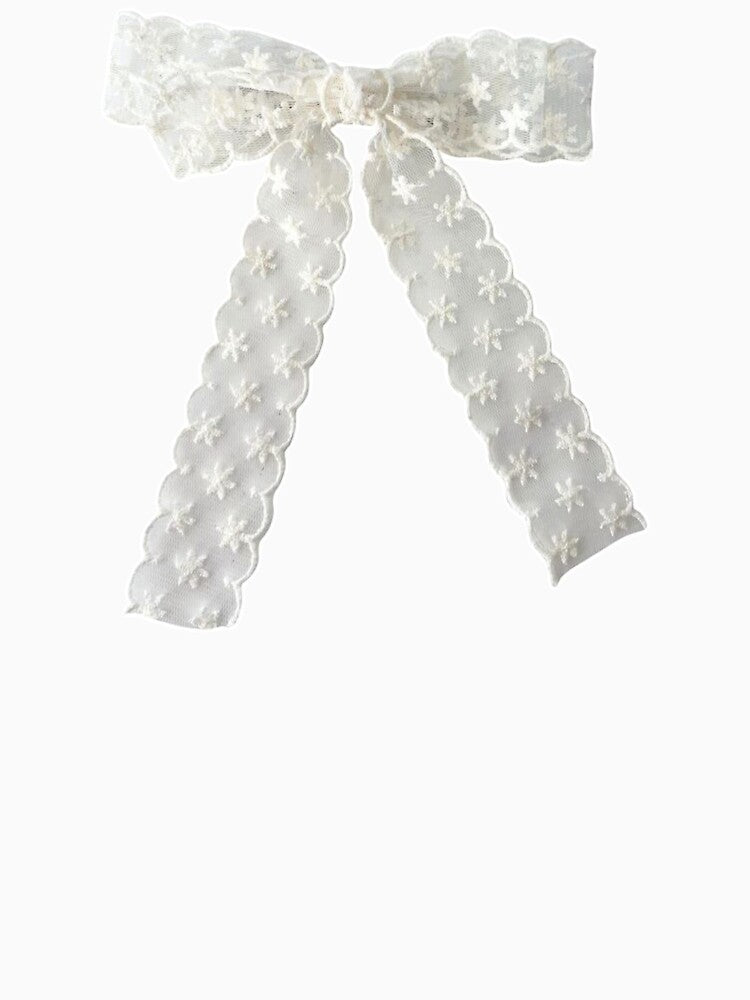 white lace bow by teethfairy