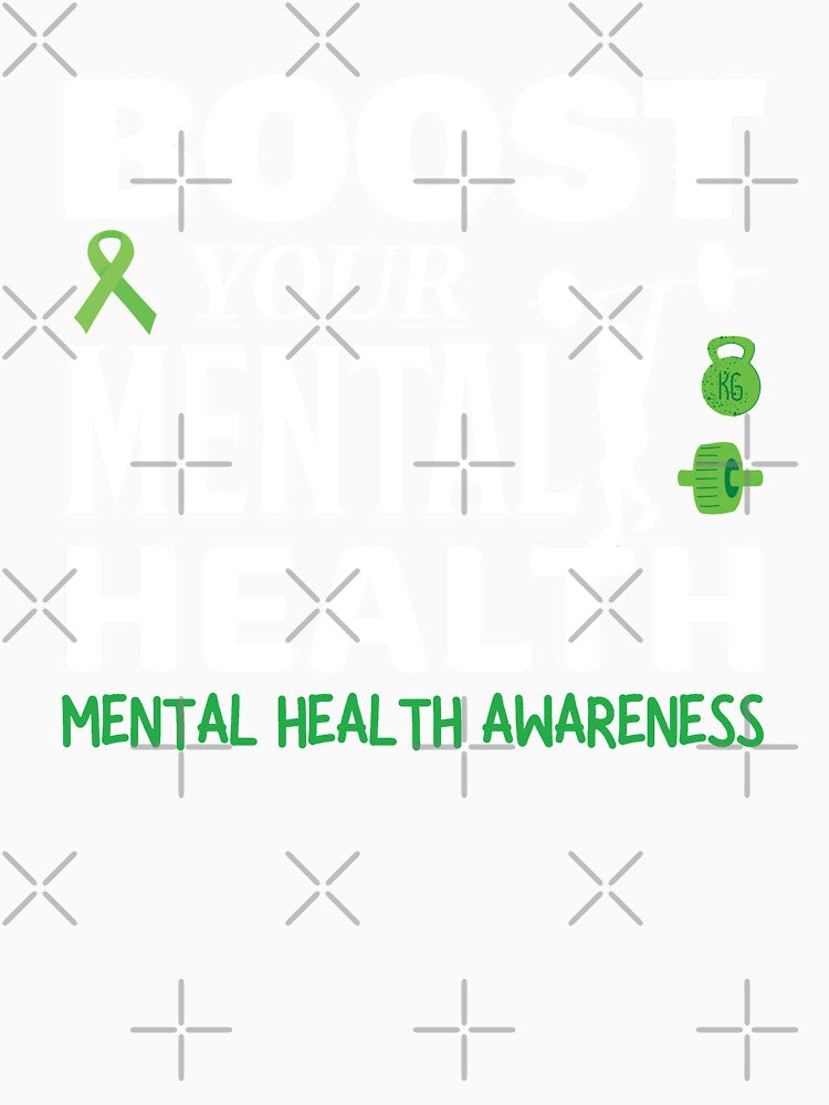 Boost Your Mental Health - Mental Health Awareness-White by OwlCanvas