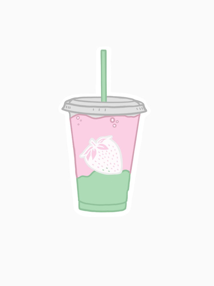 Pink Strawberry Matcha Iced Latte by Eleri’s Folder