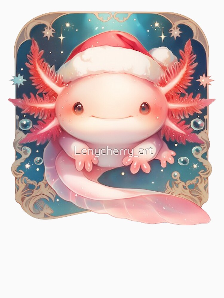 Christmas Axolotl by Lenycherry_art