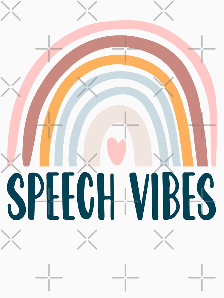 Speech Vibes Speech Language Pathologist Speechie Boho Rainbow Retro by sweetheartistic